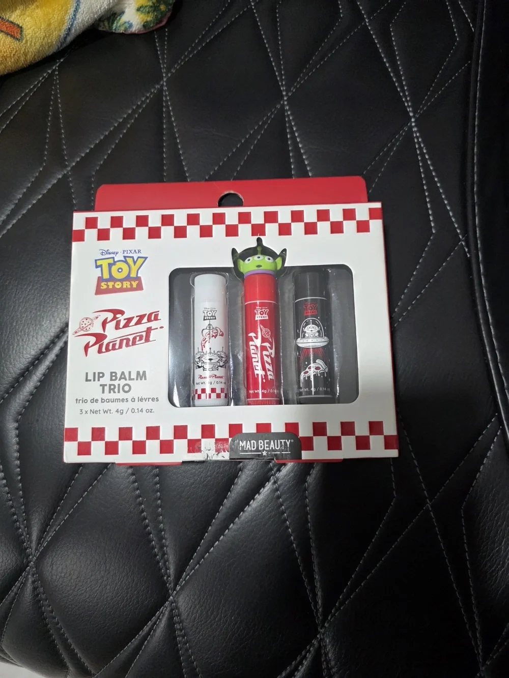 Disney Toy Story Pizza Planet Lip Balm Trio - Red, White, Black